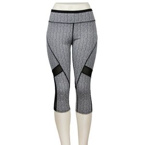 Last Chance Donating Soon! Activewear Capri Leggings with Sheer Cutout